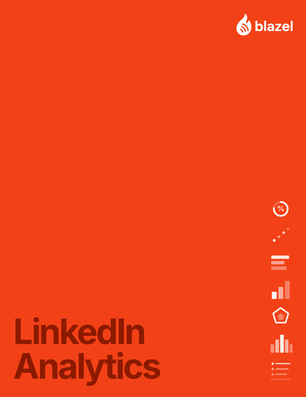 Sample LinkedIn Report Card cover: LinkedIn Analytics, by Blazel